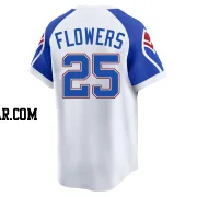 Tyler Flowers Youth Atlanta Braves White Limited Throwback Cooperstown Collection Jersey