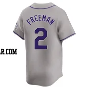 Tyler Freeman Men's Colorado Rockies Gray Limited Road Jersey