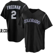 Tyler Freeman Youth Colorado Rockies Black Replica Alternate Jersey