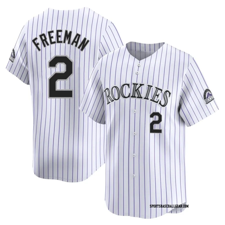 Tyler Freeman Youth Colorado Rockies White Limited Home Jersey