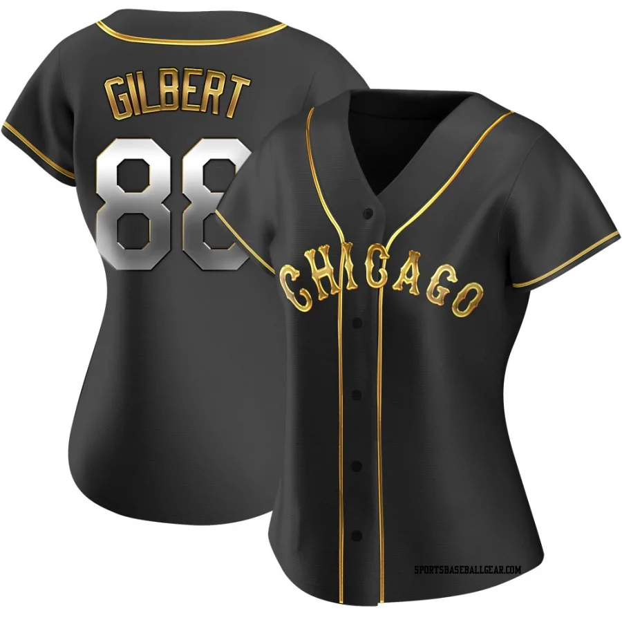 Tyler Gilbert Women's Chicago White Sox Black Golden Replica Alternate Jersey