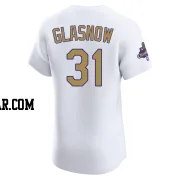 Tyler Glasnow Men's Los Angeles Dodgers Gold Elite White 2025 Collection Jersey