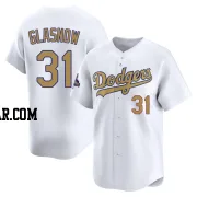 Tyler Glasnow Men's Los Angeles Dodgers Gold Limited White 2025 Collection Jersey