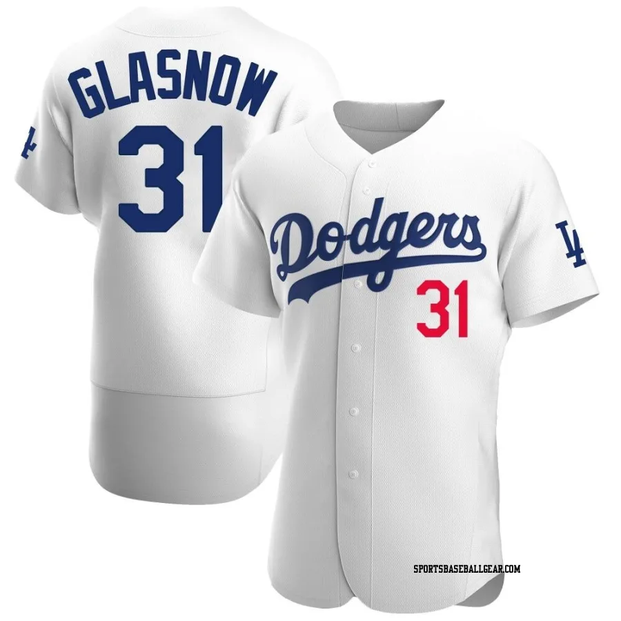 Tyler Glasnow Men's Los Angeles Dodgers White Authentic Home Jersey