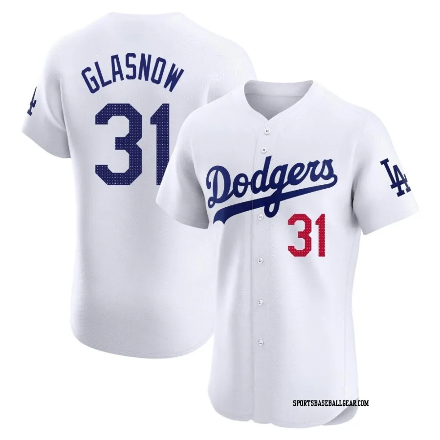 Tyler Glasnow Men's Los Angeles Dodgers White Elite Home Jersey