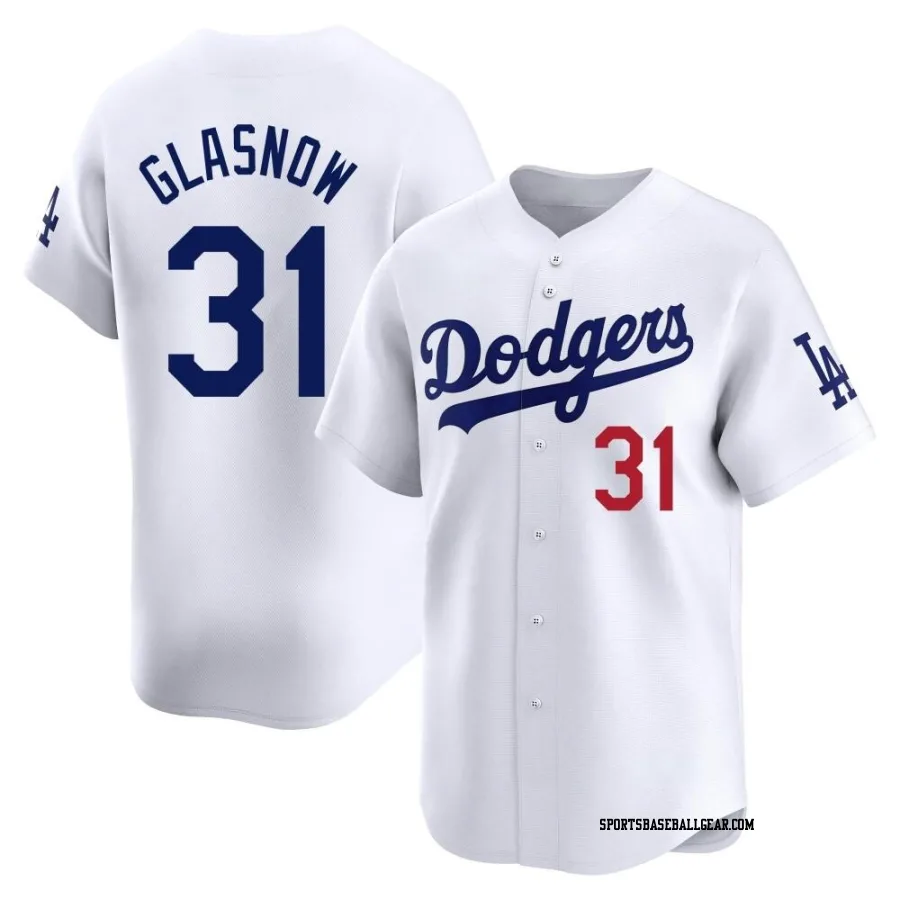 Tyler Glasnow Men's Los Angeles Dodgers White Limited Home Jersey