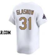 Tyler Glasnow Youth Los Angeles Dodgers Gold Limited White 2025 Collection Jersey