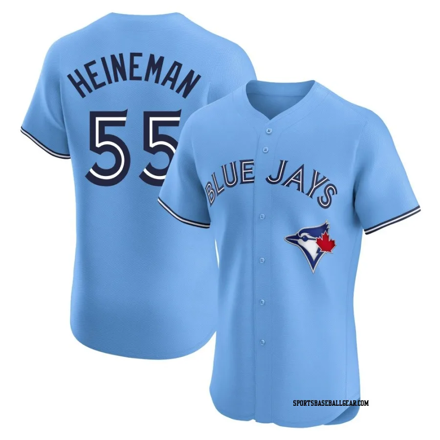 Tyler Heineman Men's Toronto Blue Jays Blue Elite Powder Alternate Jersey