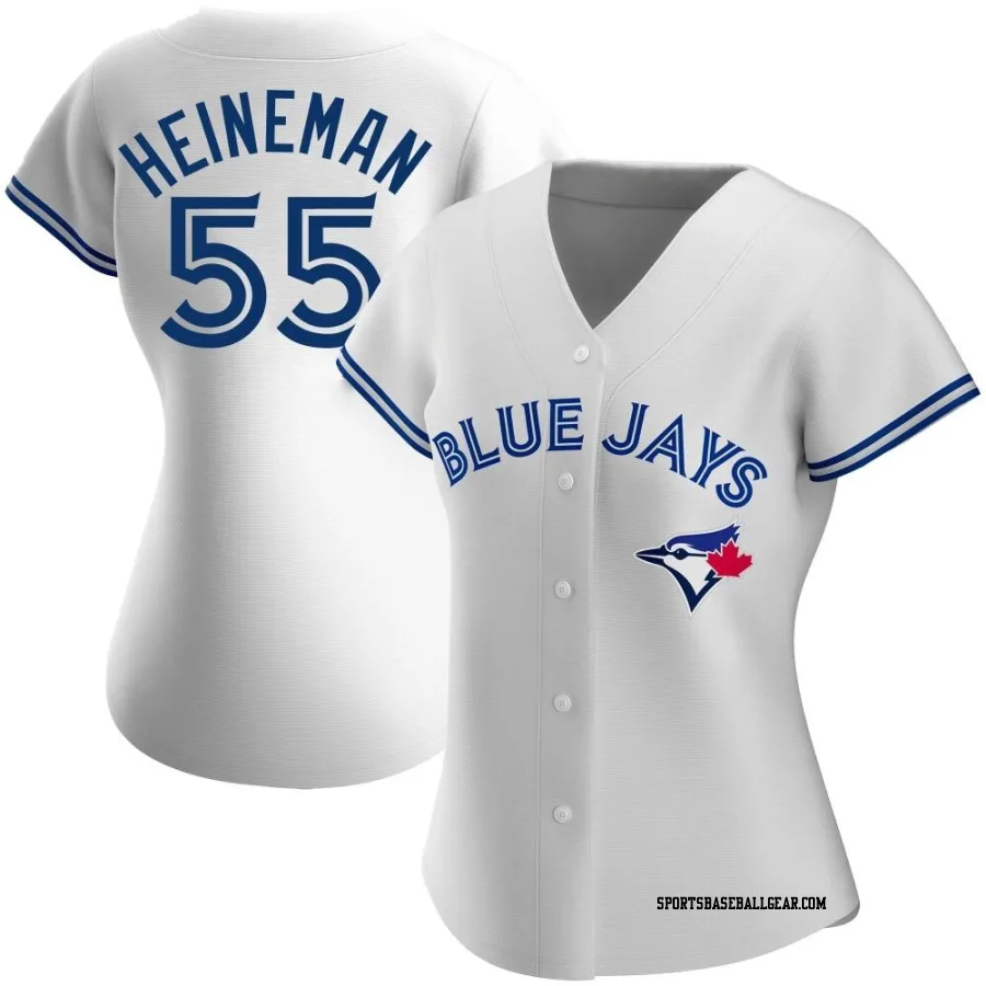 Tyler Heineman Women's Toronto Blue Jays White Replica Home Jersey