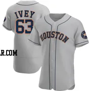 Tyler Ivey Men's Houston Astros Gray Authentic Road Jersey