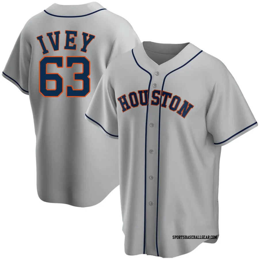 Tyler Ivey Men's Houston Astros Gray Replica Road Jersey