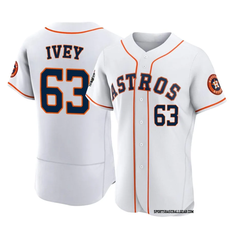 Tyler Ivey Men's Houston Astros White Authentic 2022 World Series Home Jersey
