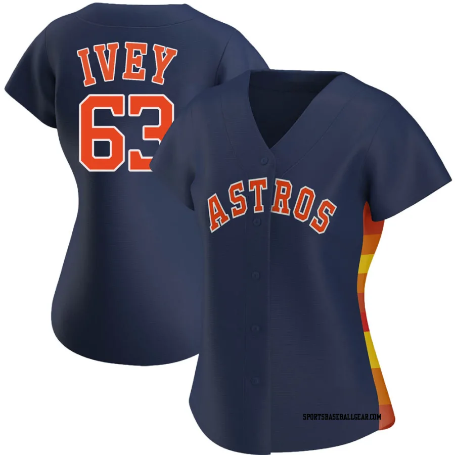 Tyler Ivey Women's Houston Astros Navy Replica Alternate Jersey