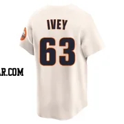 Tyler Ivey Youth Houston Astros Cream Limited Throwback Cooperstown Collection Jersey