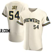 Tyler Jay Men's Milwaukee Brewers Cream Authentic Home Jersey