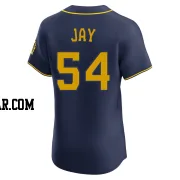 Tyler Jay Men's Milwaukee Brewers Navy Elite Alternate Jersey
