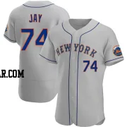 Tyler Jay Men's New York Mets Gray Authentic Road Jersey