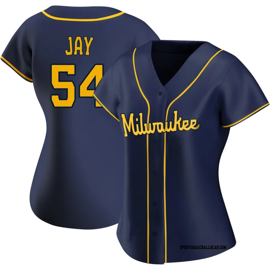 Tyler Jay Women's Milwaukee Brewers Navy Replica Alternate Jersey