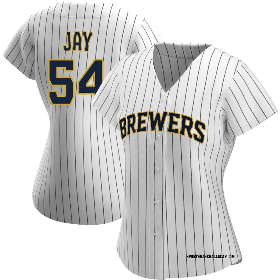 Tyler Jay Women's Milwaukee Brewers White/Navy Authentic Alternate Jersey