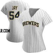 Tyler Jay Women's Milwaukee Brewers White/Navy Replica Alternate Jersey