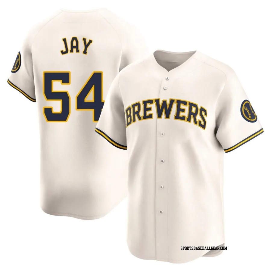 Tyler Jay Youth Milwaukee Brewers Cream Limited Home Jersey