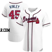 Tyler Kinley Men's Atlanta Braves White Authentic Home Jersey