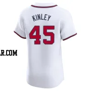 Tyler Kinley Men's Atlanta Braves White Elite Home Jersey