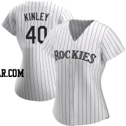 Tyler Kinley Women's Colorado Rockies White Authentic Home Jersey