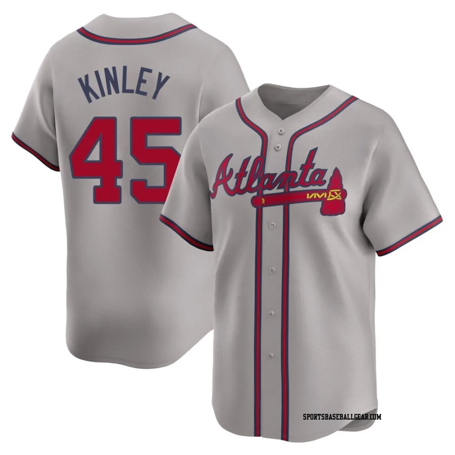 Tyler Kinley Youth Atlanta Braves Gray Limited Away Jersey