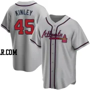 Tyler Kinley Youth Atlanta Braves Gray Replica Road Jersey