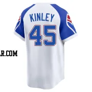 Tyler Kinley Youth Atlanta Braves White Limited Throwback Cooperstown Collection Jersey