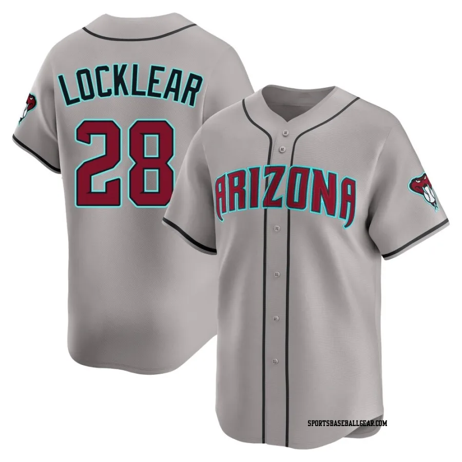 Tyler Locklear Men's Arizona Diamondbacks Gray Limited Alternate Jersey