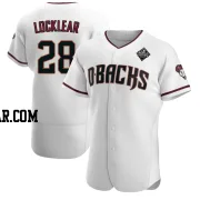 Tyler Locklear Men's Arizona Diamondbacks White Authentic Crimson Home 2023 World Series Jersey