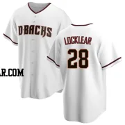 Tyler Locklear Men's Arizona Diamondbacks White Replica Home Jersey