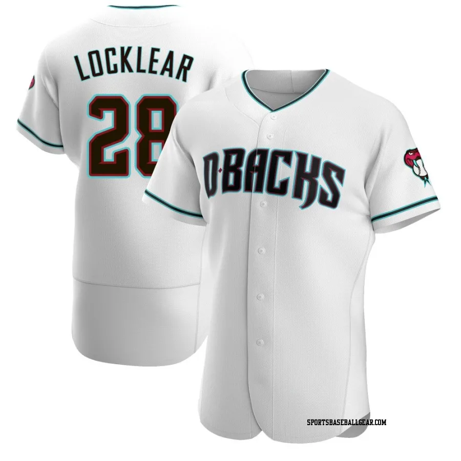 Tyler Locklear Men's Arizona Diamondbacks White/Teal Authentic Alternate Jersey