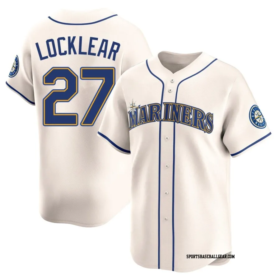 Tyler Locklear Men's Seattle Mariners Cream Limited Alternate Jersey