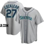 Tyler Locklear Men's Seattle Mariners Gray Replica Road Jersey