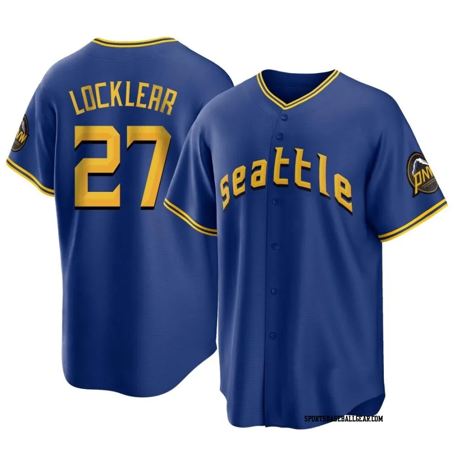 Tyler Locklear Men's Seattle Mariners Royal Replica 2023 City Connect Jersey