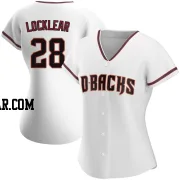 Tyler Locklear Women's Arizona Diamondbacks White Replica Home Jersey