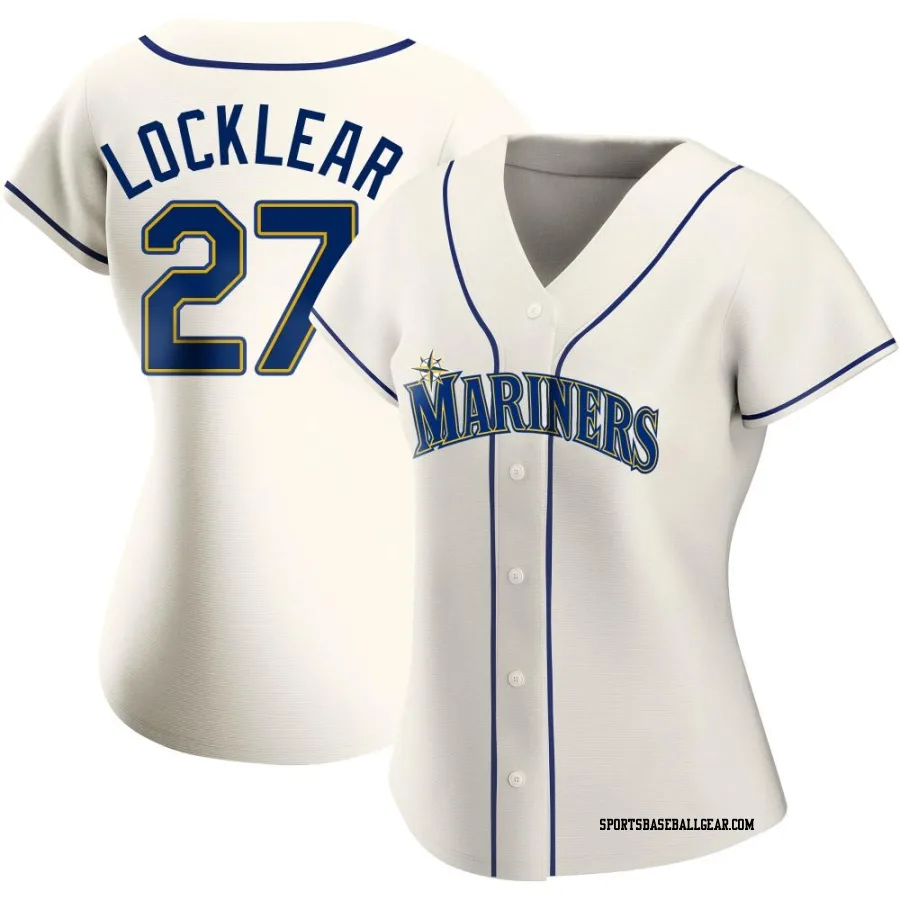 Tyler Locklear Women's Seattle Mariners Cream Replica Alternate Jersey