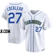 Tyler Locklear Youth Seattle Mariners White Limited Throwback Cooperstown Collection Jersey
