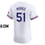 Tyler Mahle Men's Texas Rangers White Elite Home Jersey