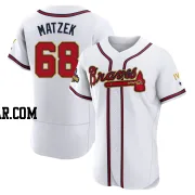Tyler Matzek Men's Atlanta Braves Gold Authentic White 2022 Program Jersey