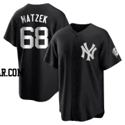 Tyler Matzek Men's New York Yankees Black/White Replica Jersey
