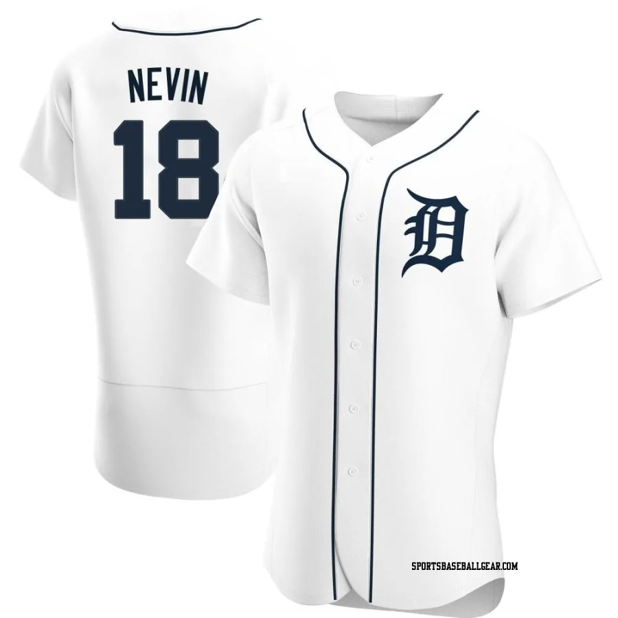 Tyler Nevin Men's Detroit Tigers White Authentic Home Jersey