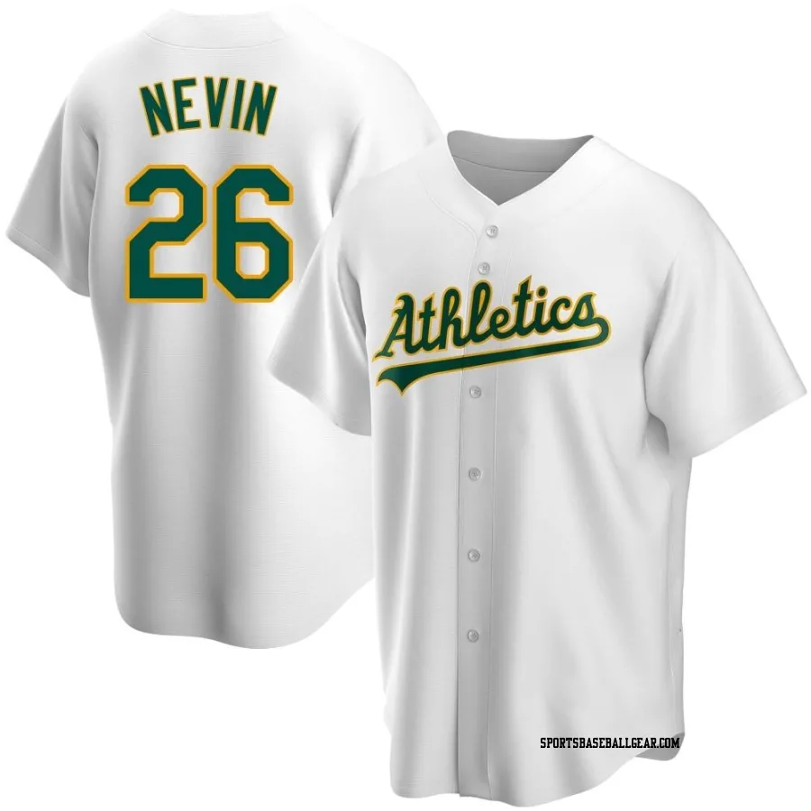 Tyler Nevin Men's Oakland Athletics White Replica Home Jersey