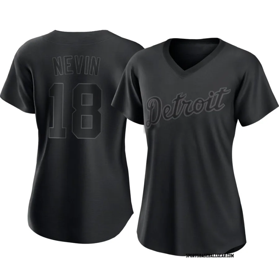 Tyler Nevin Women's Detroit Tigers Black Replica Pitch Fashion Jersey