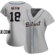 Tyler Nevin Women's Detroit Tigers Gray Replica Road Jersey