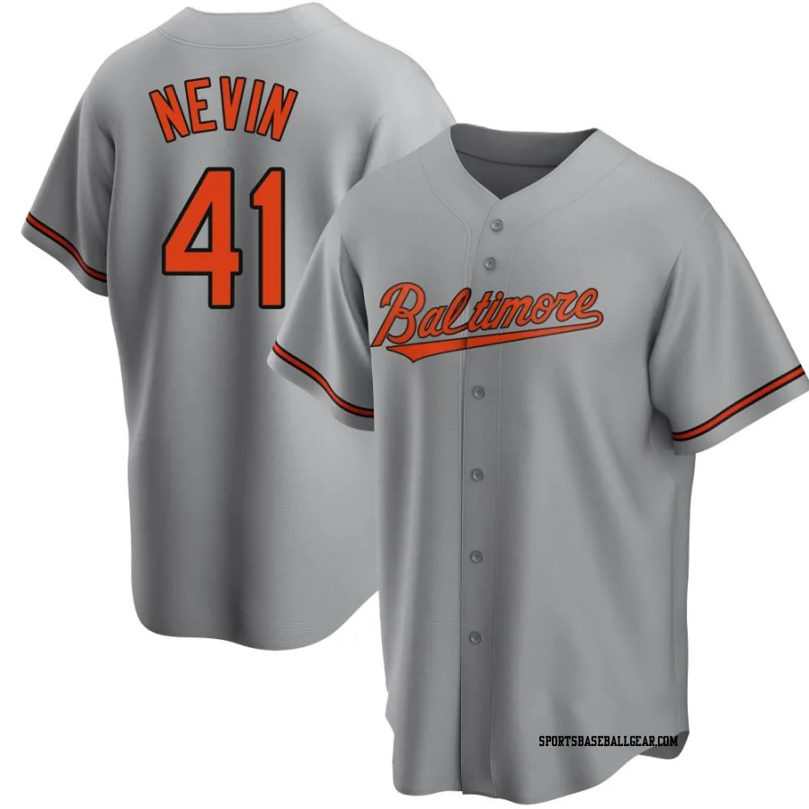 Tyler Nevin Youth Baltimore Orioles Gray Replica Road Jersey