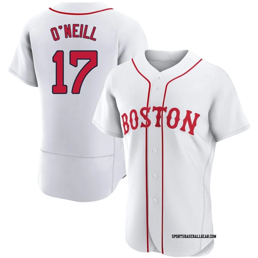 Tyler O'Neill Men's Boston Red Sox White Authentic 2021 Patriots' Day Jersey